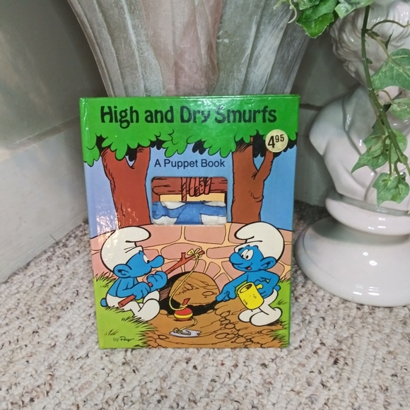Vintage 1983 High and Dry Smurfs Cloth Puppet Book - Picture 8 of 8